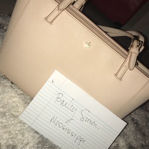 Light pink Tory Burch York tote! Barley used